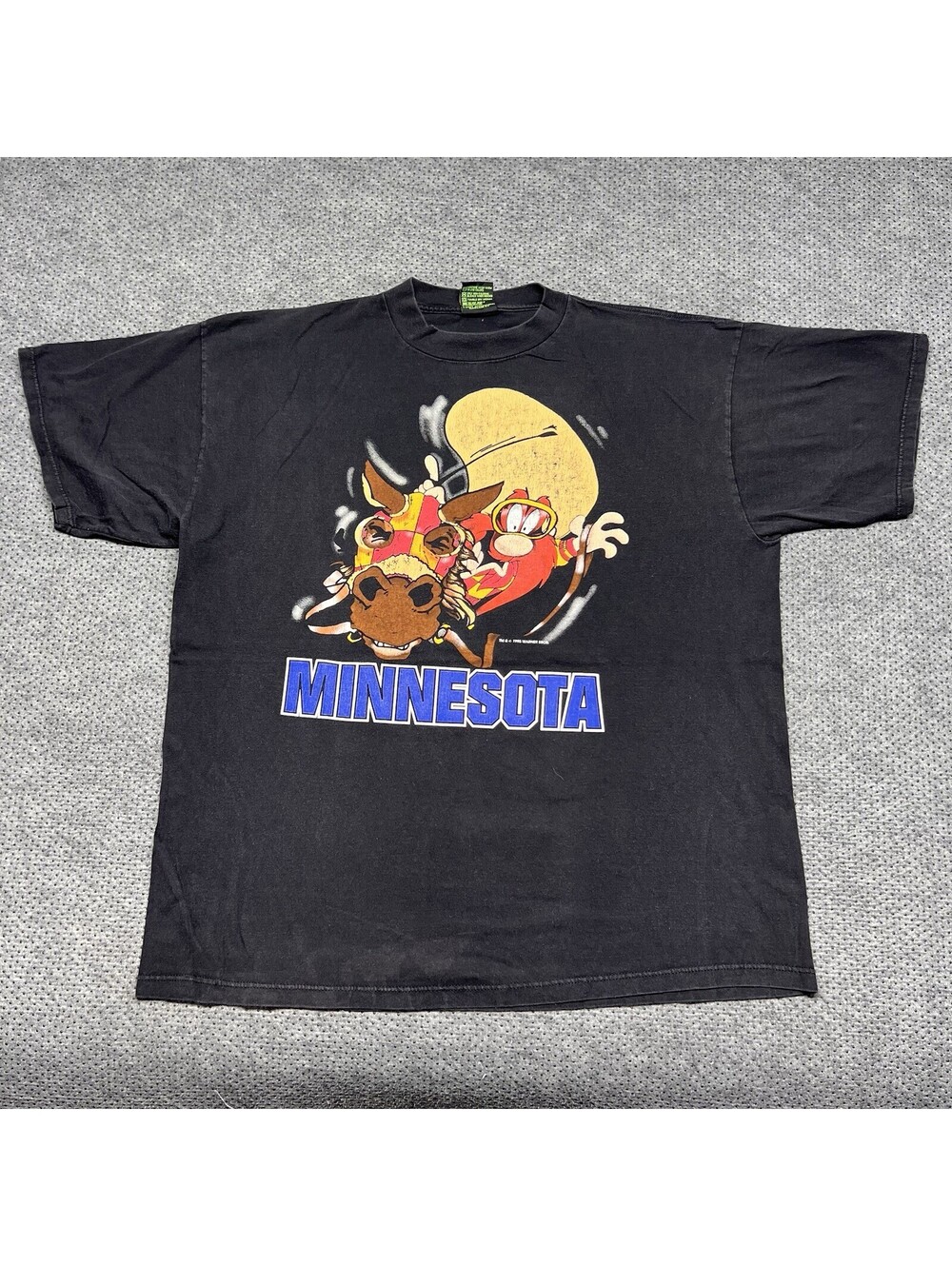 Vintage 1995 Minnesota Vikings Yosemite Sam T-Shirt XXL Rare Men’s Black
